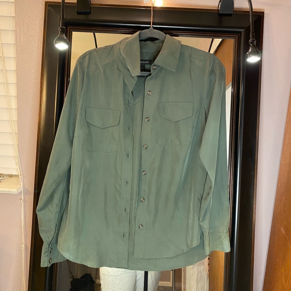 Army Green Button Down